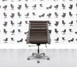Refurbished ICF Charles Eames EA119 - Polished Aluminium - Brown Leather