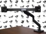 Refurbished Humanscale M8.1 Dual Monitor Arm Desk Mount - Black