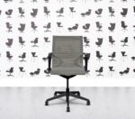 Refurbished Verco Flux Medium Back - Black Frame - Grey Mesh
