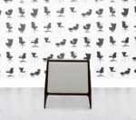 Refurbished David Edward Lolita Lounge Chair - White Leather