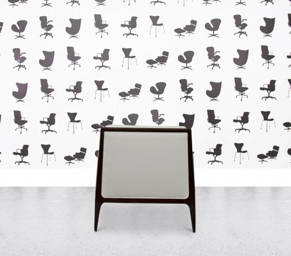 Refurbished David Edward Lolita Lounge Chair - White Leather