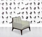 Refurbished David Edward Lolita Lounge Chair - White Leather