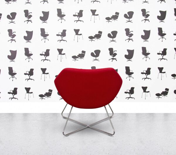 Refurbished Allermuir Open A642 - Wire Frame Base - Red Fabric