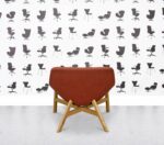Refurbished Noti Mishell Armchair - Wooden Legs - Orange Fabric