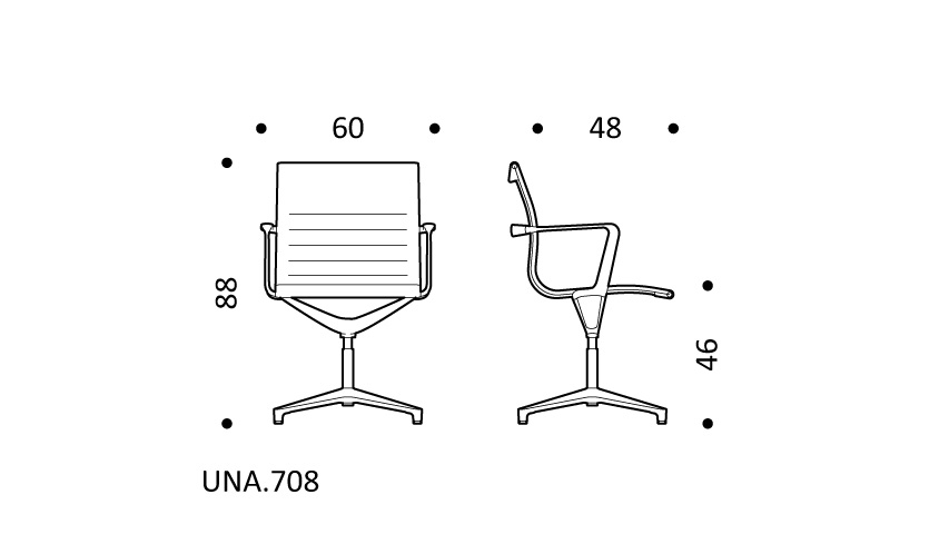 Refurbished ICF Una Chair - 4 Star Base - Polished Aluminium - Beige Mesh
