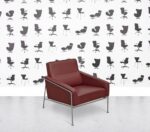 Refurbished Fritz Hansen 3300 and 3303 Armchair and Sofa Set - Berry Red Leather