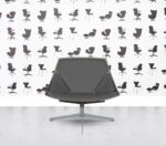 Refurbished Fritz Hansen Space Lounge by Jehs+Laub - Silver Shell - Multi Colour in Leather - Grigio Grey