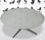 Refurbished Fritz Hansen Circular - A223 Coffee Table - Frosted Glass Top