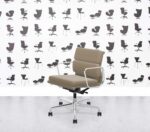 Refurbished Vitra Eames Soft Pad EA217 - Premium Leather - Pol Alu - Sand