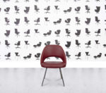Refurbished Knoll Saarinen Relax Conference Dining Chair - Garnet Leather