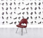 Refurbished Knoll Saarinen Relax Conference Dining Chair - Garnet Leather