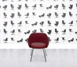 Refurbished Knoll Saarinen Relax Conference Dining Chair - Garnet Leather