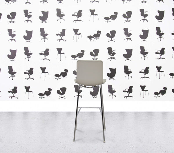 Refurbished Vitra HAL Stool High - White Shell