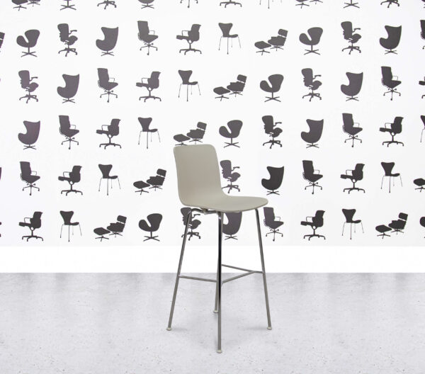 Refurbished Vitra HAL Stool High - White Shell