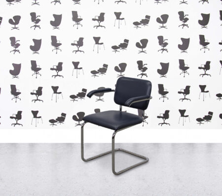 Refurbished Walter Knoll Cesca - Navy Blue Leather