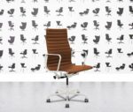 Refurbished Herman Miller Charles Eames EA337 - White Frame - Ledge Leather