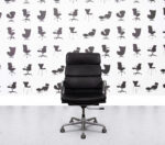 Refurbished ICF Eames EA219 - Chrome Frame - Black Leather