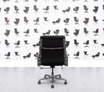 Refurbished ICF Eames EA219 - Chrome Frame - Black Leather