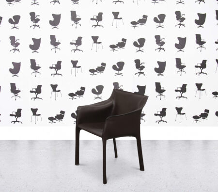 Refurbished Matteo Grassi Coco Dining Chair - Brown Leather