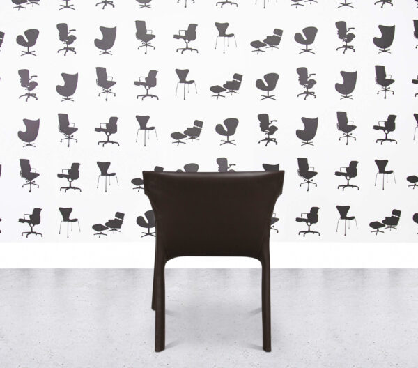 Refurbished Matteo Grassi Coco Dining Chair - Brown Leather