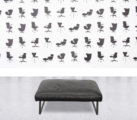 Refurbished Cassina 8 Ottoman - Black Leather