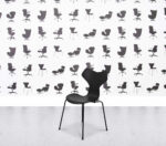 Refurbished Fritz Hansen Grand Prix 3130 Stacking Chair - Black