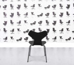 Refurbished Fritz Hansen Grand Prix 3130 Stacking Chair - Black