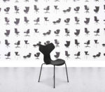 Refurbished Fritz Hansen Grand Prix 3130 Stacking Chair - Black