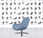 Refurbished Orangebox Avi Upholstered Swivel Chair - Light Blue
