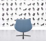 Refurbished Orangebox Avi Upholstered Swivel Chair - Light Blue