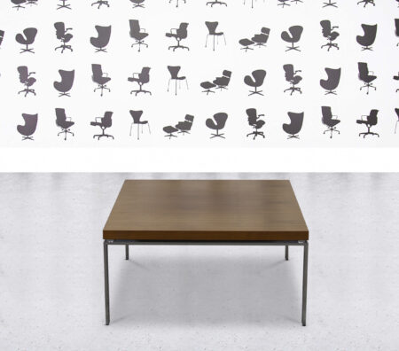 Refurbished Florence Knoll - Square Coffee Table - Wood Top
