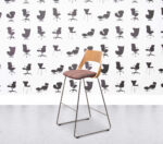 Refurbished Kinnarps Embrace Bar Stool - Chrome Frame