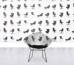 Refurbished Knoll Bertoia Diamond Chair - Black Seat Cushion