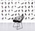 Refurbished Knoll Bertoia Diamond Chair - Black Seat Cushion