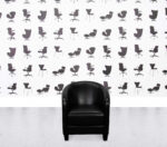 Refurbished Moroso Tub Chair - Black Leather