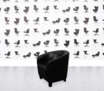 Refurbished Moroso Tub Chair - Black Leather