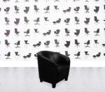 Refurbished Moroso Tub Chair - Black Leather