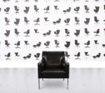 Refurbished Moroso STEEL Leather Easy Chair - Black