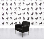 Refurbished Moroso STEEL Leather Easy Chair - Black