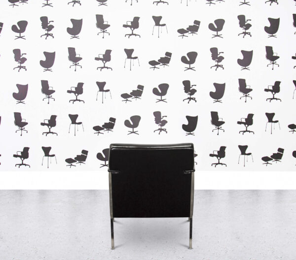 Refurbished Moroso STEEL Leather Easy Chair - Black