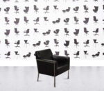 Refurbished Moroso STEEL Leather Easy Chair - Black