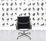 Refurbished Vitra Eames EA119 with Ottoman - Black Leather - Polished Aluminium