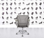Refurbished Humanscale Diffrient World - Mesh Back - White Frame and Base - Dark Grey Seat
