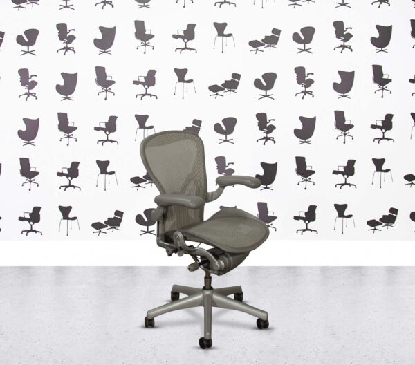 Refurbished Herman Miller Aeron Classic - Size C - Titanium - Full Spec - Posture Fit