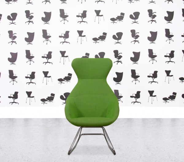 Refurbished Allermuir Famiglia Tilt Chair - Lime Green