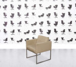 Refurbished Giulio Marelli Cube Mini Armchair - Beige Leather